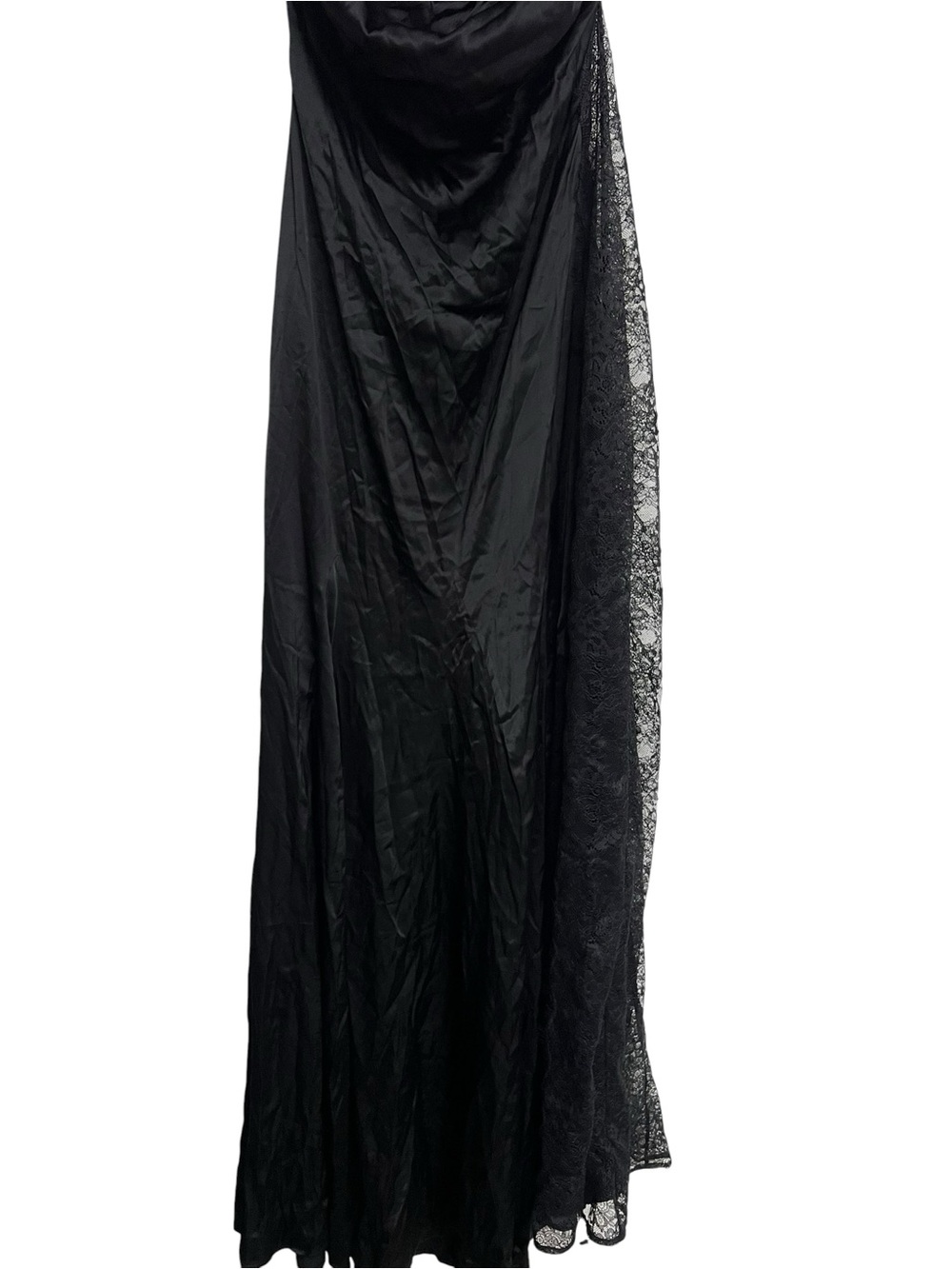 New NBD Rowan Black Gown Lace Panel Maxi Dress Ruched Off The Shoulder Formal - Picture 4 of 14